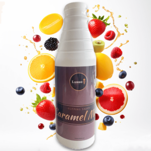 caramel mou topping sauce waffles crepes